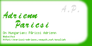 adrienn paricsi business card