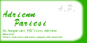 adrienn paricsi business card